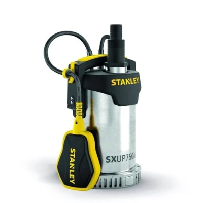 Image de Stanely Compact Pompe Immergée SXUP750XCE pour Eaux Claires (750 W,Débit max. 11.000 l/h,Hauteur d&#039;élévation 8,5 m) Jaune/Noir