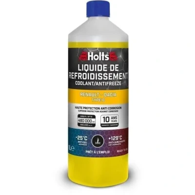 Image de Holts HAFR0003B Liquide de Refroidissement Voiture et Antigel Renault Dacia Type D, Protection Longue durée 10 Ans ou 480,000km jusqu&#039;à 25C, Jaune, 1 Litre