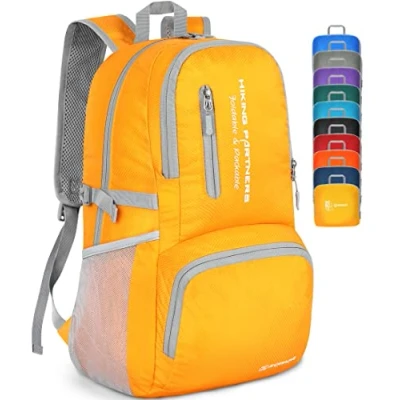Image de ZOMAKE Sac à dos léger et pliable de 35 l randonnée résistant l&#039;eau Pour voyage, Jaune Nouveau, S