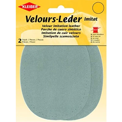 Image de Kleiber 12.5 x 10 cm Patchs à Coudre Simili Daim pour Genoux/Coudes Ovale, Beige