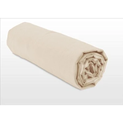 Image de Home Linge Passion Drap Housse Beige Ivoire 90x190 +25 cm 100% Coton 57 Fils (Label Oeko Tex)