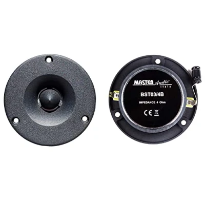 Image de 2 Tweeter Master Audio BST03/4B Noir 175 Watt rms 350 Max 9,7 cm de diamètre 105 DB 4 ohm avec 3,8 Profondeur Portes Porte Voiture, la Paire