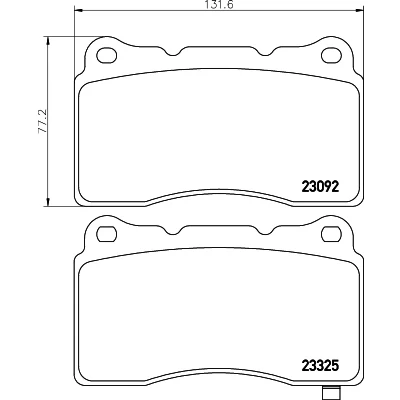 Image de HELLA 8DB 355 006 601 Jeu de plaquettes frein avec indicateur d&#039;usure SUBARU: Impreza III 5 portes, II Berline, Break
