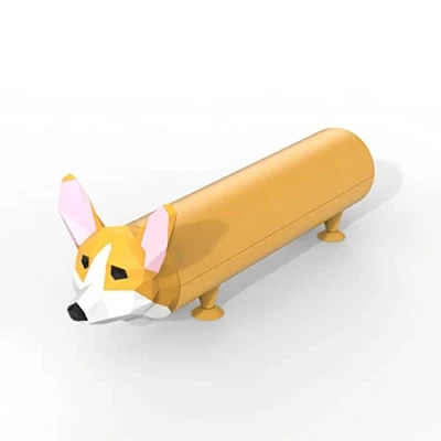 Image de Batterie de Secours Externe Power Pet Chargeur Portable Smartphone Capacité 4800 mAh Recharge 2 Batteries Doux au Toucher Charge Nomade Rapide 2A Design Corgi Mob