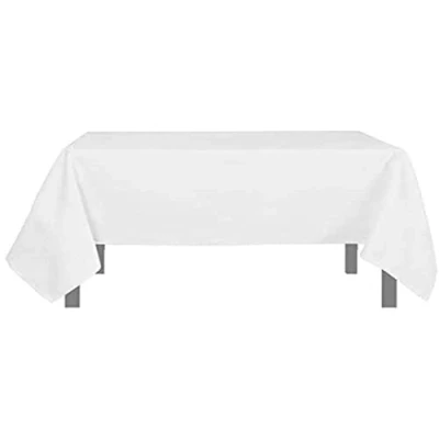 Image de Soleil d&#039;ocre, Alix Nappe carrée Anti tâches, Polyester, Blanc, 140x140 cm