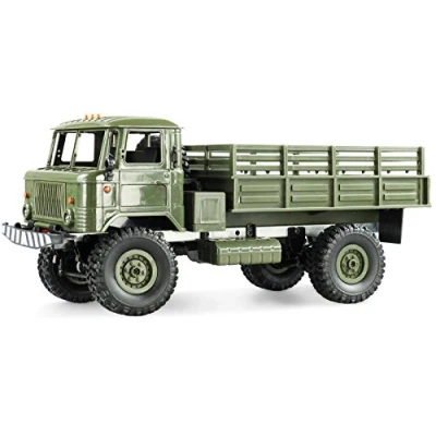 Image de Amewi 22324 GAZ 66 Vert brossé Échelle 1:16 RC Camion 4 Roues motrices (4WD) RTR 2,4 GHz avec Batterie