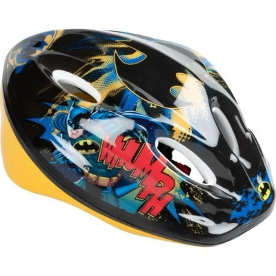 Image de DC Comics Casque vélo Enfant Batman 52 56 cm Super héros Homme Chauve Souris sécurité Protection, Noir/Jaune, S