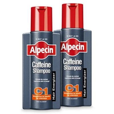 Image de Alpecin Caféine Shampooing C1 2x 250ml Prévient et réduit la chute des cheveux naturel de croissance pour hommes