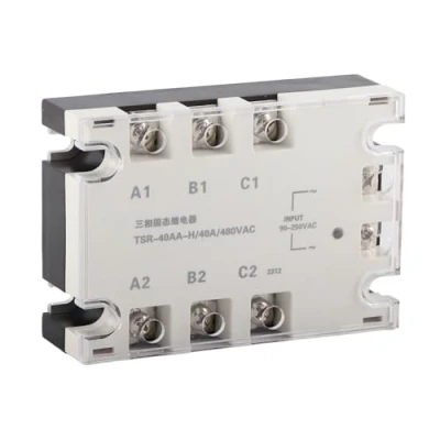Image de Relais statique triphasé 40A AC SSR entrée 90 250V Charge 24 480V 40AA H