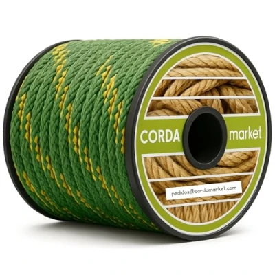 Image de Cordamarket Cuerda driza Corde. Mixte, Jaune/Vert, 10mm a 25mts
