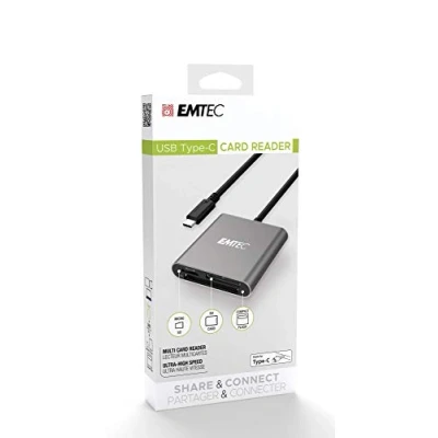 Image de Emtec ECCAREADT610C Lecteur de Cartes Mémoire Série Collection T610C Type C USB