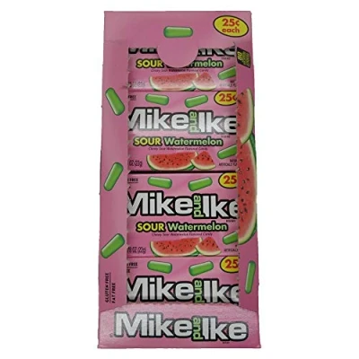 Image de Mike and Ike Boîte de 24 bonbons à mâcher en forme pastèque