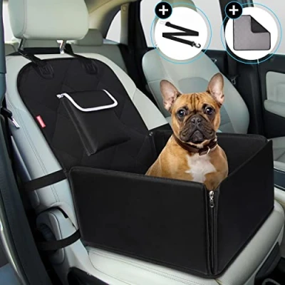 Image de TAMOWA Siege Auto Chien, Siège pour Chien avec Côtés Robustes et Ceinture de Sécurité Voiture Chiens Petite Moyenne Taille, Imperméable, Noir