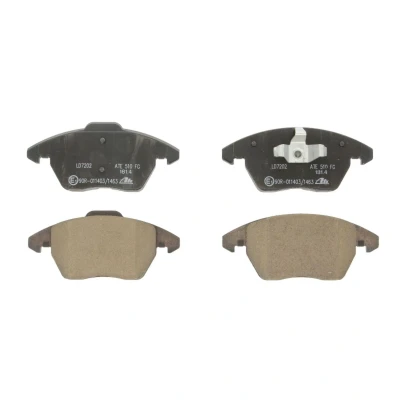 Image de ATE Ceramic 13.0470 7202.2 Jeu de plaquettes frein non préparé pour indicateur d&#039;usure, contact signal d&#039;usure exclu PEUGEOT: 3008 I