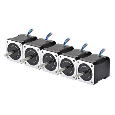 Image de STEPPERONLINE 5 PCS Moteur pas a Nema 17 Bipolaire 59Ncm 2A 42x48mm 4 Fils with 1m Câble &amp; Connecteur pour Imprimante 3D, Machine CNC