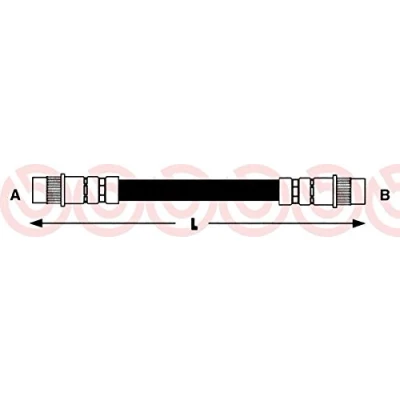 Image de BREMBO T 68 017 Flexible De Frein 280 F10X1 RENAULT: 19 I 3/5 portes, PEUGEOT: Partner Combispace, Van, CITROËN: Xsara Picasso