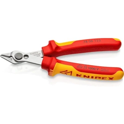 Image de Knipex Electronic Super Knips® VDE isolées par gaines bi matière, certifiées 125 mm 78 06 125, Rouge/Jaune