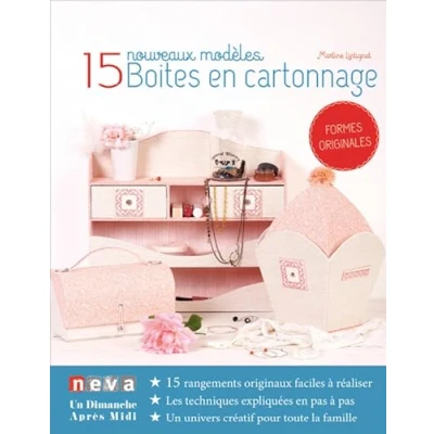Image de Boîtes en cartonnage 15 nouveaux modèles: rangements originaux faciles à réaliser. Les techniques expliquées pas pas. Un univers créatif pour toute la famille