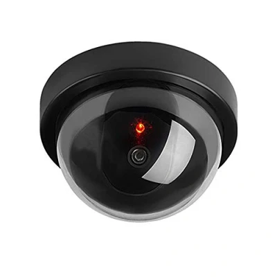 Image de ELEAR™ noir Dôme Fausse sécurité fictive Caméra CCTV imperméable à l&#039;eau IR LED Clignotant Rouge Lumière Surveillance intérieure extérieure