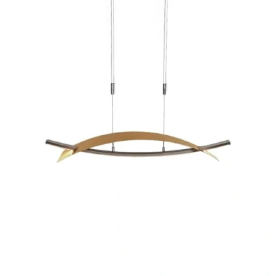 Image de LED suspension Marija à intensité variable (Moderne) en Doré Métal e. a. pour Salon &amp; Salle manger (1 lampe,à), Suspension, lampe, plafonnier,