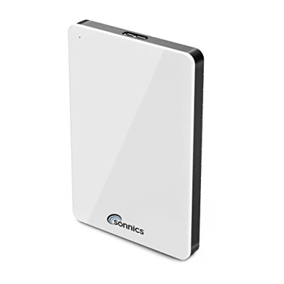 Image de Sonnics 1TB USB 3.0 Externe Poche Durs Disques pour Fenêtres PC, Mac, Xbox One and PS4, Blanc