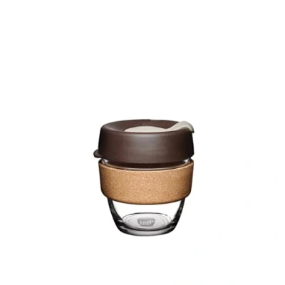 Image de KeepCup Tasse à café réutilisable en Verre trempé et liège Naturel, S 227 ML, Amande