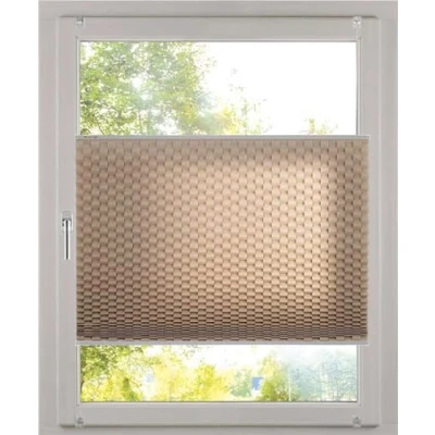 Image de K Home Klemmfix Store plissé Effet 3D Taupe 70 x 210 cm