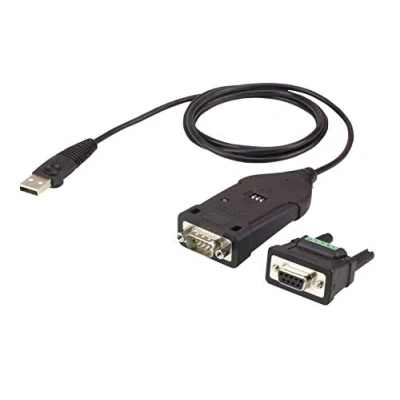 Image de Aten UC485 adaptateur et connecteur de câbles USB A DB 9 Noir Adaptateurs connecteurs (USB A, 9, Male connector / connector, 1,2 m, Noir)