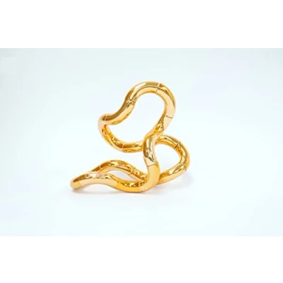 Image de Tangle 85217 Fidget Toy Junior Metallic Serie, Jouet Anti Stress, favorise la Coordination et motricité Fine, Rotation combinable, de pour Enfants à partir 3 Ans, Or Rose