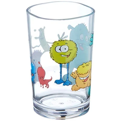 Image de Emsa Verre à boire pour enfants, 0,2 litre, motif monstre, bleu/jaune, 1 pièce (lot de 1)