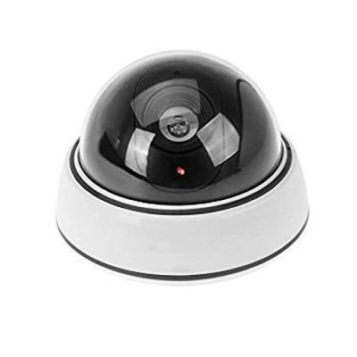 Image de ELEAR™ blanc Dôme Fausse sécurité fictive Caméra CCTV imperméable à l&#039;eau IR LED Clignotant Rouge Lumière Surveillance intérieure extérieure