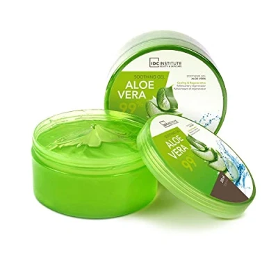 Image de gel aloe vera idc institute 300ml apaisant et régénérateur tous types de peau texture