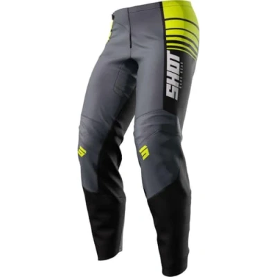 Image de Pantalon moto cross SHOT RACE GEAR Draw kid Peak Neon Yellow