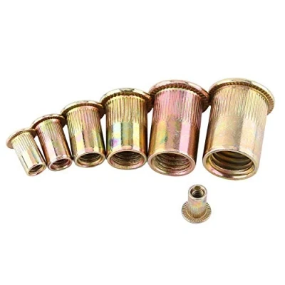 Image de 100 / 20Pcs M3 M12 Acier au Carbone Fileté Plat Rivet écrou Bride Rivnut Attache Nutsert(M12/20pcs)