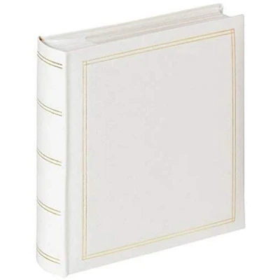 Image de Walther Design Album photo blanc 200 photos 10 x 15 cm Memo Book simili cuir avec gaufrage, Monza ME 138 W