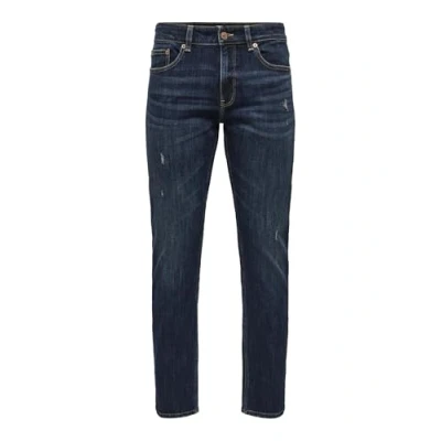 Image de ONLY &amp; SONS Onswarp Skinny Jax Dbd 8795 Dcc DNM Vd Jeans, Bleu foncé Denim, 28W / 30L Homme