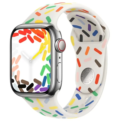 Image de Bracelet Apple Watch Original Silicones et TPU (doux) Multicolore Convient aux Series 1 9 / SE