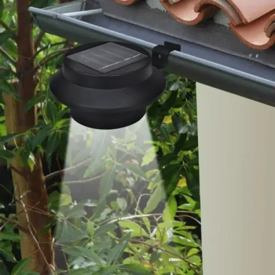 Image de Omabeta Éclairage extérieur Lampes solaires 6 pcs pour clôture gouttière Noir HB08888