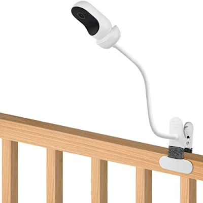 Image de AOZTSUN Support de moniteur pour bébé compatible avec Owlet Cam/Duo &amp; Cam 2/Duo 2 et autres caméras surveillance trou fileté 1/4 39,9 cm serrage flexible Long