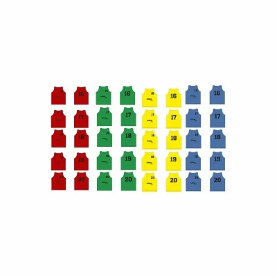 Image de Lot de 5 chasubles numérotés du 16 à 20 Softee