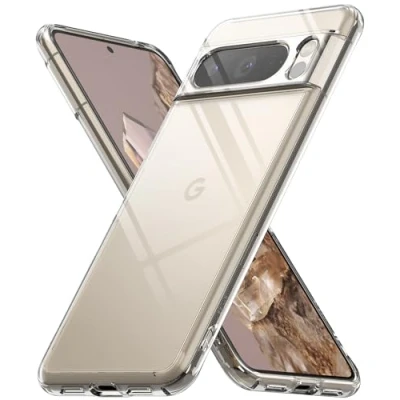 Image de Ringke Coque Google Pixel 8 Pro [Fusion] Transparente Solide Rigide Polycarbonate Back TPU Souple Bumper Étui Antichoc Protection pour Clear