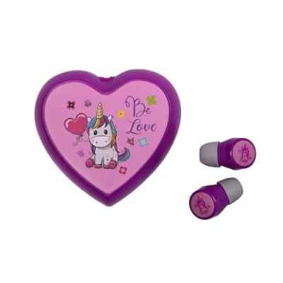 Image de Konix Unik Écouteurs sans Fil pour Smartphones et tablettes Bluetooth 5.0 Autonomie 5 h Batterie 400 mAh Motif Be Love, Licorne