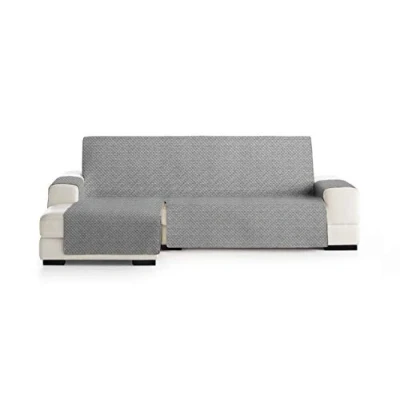 Image de Eysa Mist Housse, Microfiber, C/6 Gris, Chaise Longue 240 cm. Adapté aux canapés de 250 à 300 cm F338206I