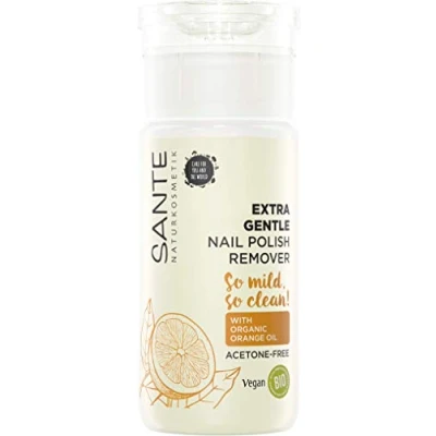 Image de SANTE Naturkosmetik Extra Gentle Nail Polish Remover Dissolvant à l&#039;huile d&#039;orange bio et d&#039;alcool bio, sans acétone, doux nourrissant, végétalien, 100 ml