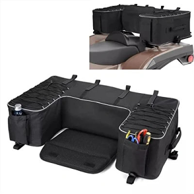 Image de Sacoche arrière Compatible avec Quad ATV Bagtecs QB5 Top Case Coffre Semi Rigide Noir