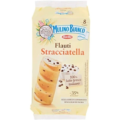 Image de Mulino Bianco Flauti Merende Alla Stracciatella Con Gocce Di Cioccolato 3 Pezzi Da 280 Grammi