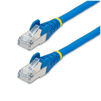 Image de StarTech.com Câble Ethernet CAT6a 7,5m Low Smoke Zero Halogen (LSZH) 10 Gigabit 500MHz 100W PoE RJ45 S/FTP Cordon de Raccordement Réseau Snagless Bleu avec Décharge Tension Neuf