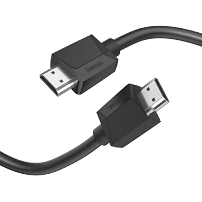 Image de Hama Câble HDMI 4k Garantie 10 ans (Cable High Speed avec Ethernet, Cordon 3m, mâle mâle, Ethernet HEC, Retour Audio, HDR, 18 Gbit/s, 600MHz, Résolution 4096x2160, Blindé) Noir