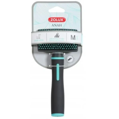 Image de Zolux Brosse Slicker à Picot Doux Taille M, 8 x 4.2 17.5 cm. Gamme ANAH. pour chiens ZO 470804