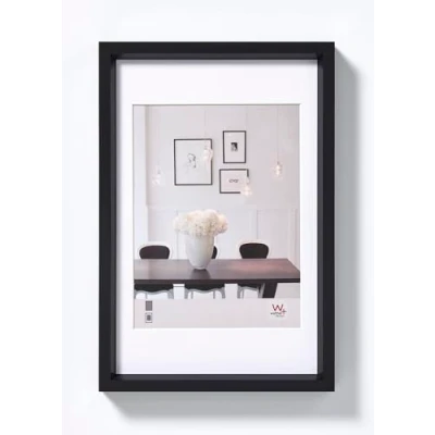 Image de walther design cadre photo noir 10 x 15 cm avec passe partout, en plastique Style acier ES015B
